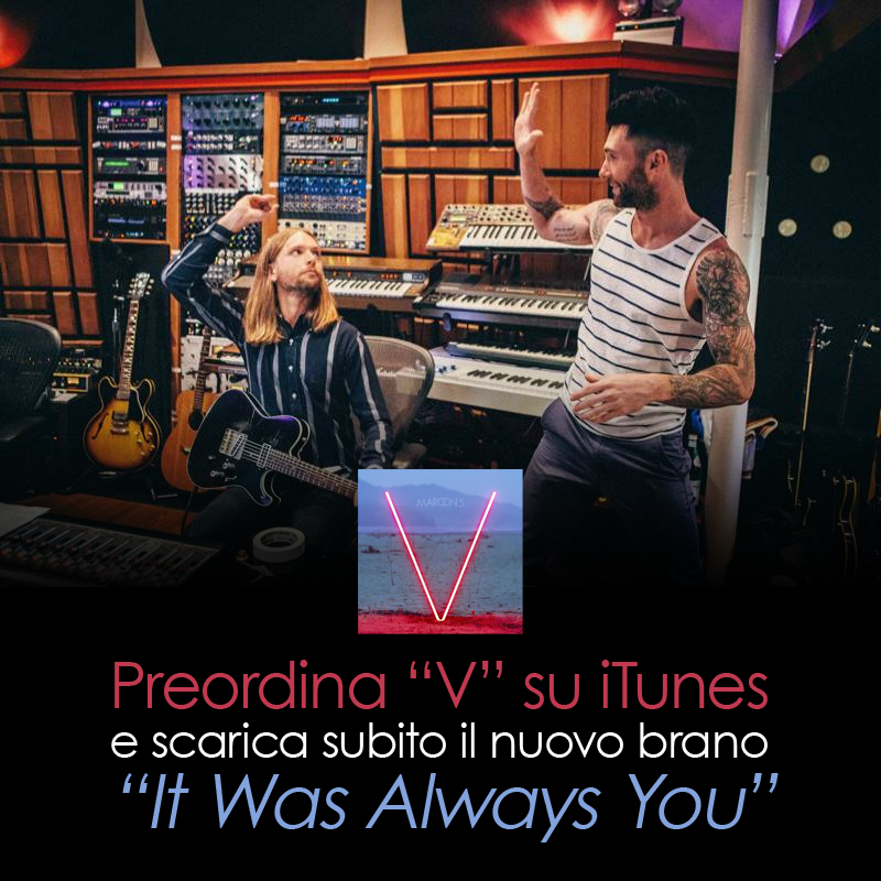 Maroon 5: preordina ora su iTunes il nuovo album "V"