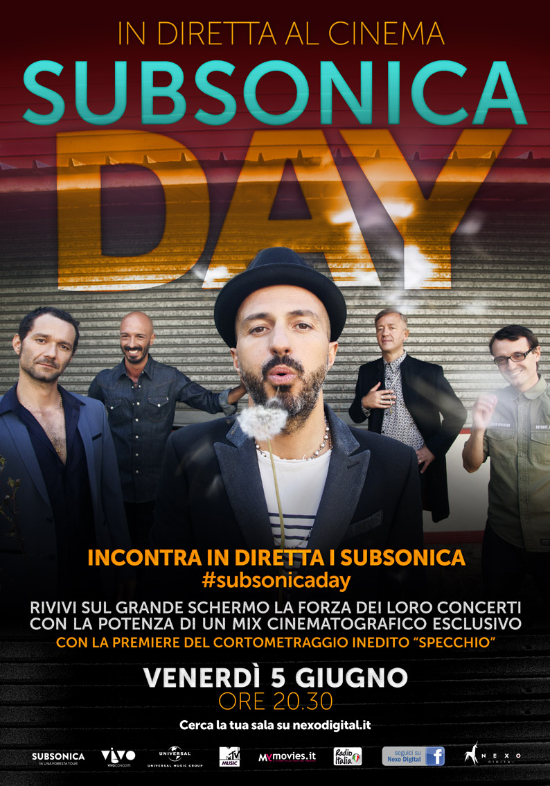 Subsonica Day: in diretta nei cinema il 5 Giugno
