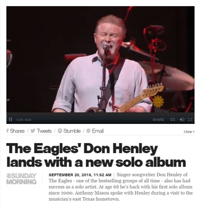 Videointervista a Don Henley su CBS News: guarda il filmato!