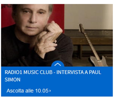 Questa mattina ascolta l'intervista a Paul Simon su RAI Radio1!