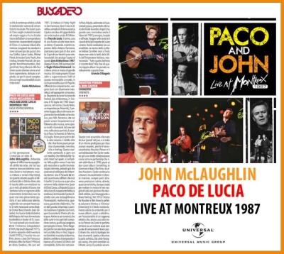 PACO DE LUCIA & JOHN McLAUGLIN "Live at Montreux 1983": disco consigliato da 'BUSCADERO'!