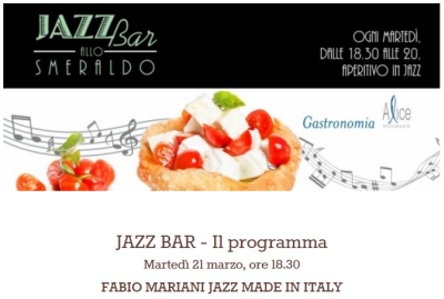 "JAZZ MADE IN ITALY": oggi la presentazione a Eataly di Milano con concerto-aperitivo