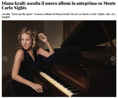 Diana Krall: ascolta il nuovo album in anteprima su Radio Monte Carlo Nights
