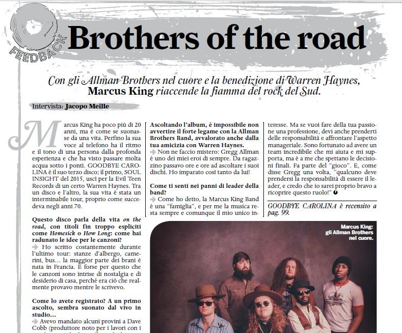 "La Marcus King Band è una famiglia...": l'intervista su 'Classic Rock'