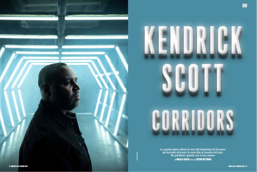 “Suono la batteria pensando nello stesso tempo al canto e al ritmo..." Intervista a Kendrick Scott sulle pagine di 'Musica Jazz'