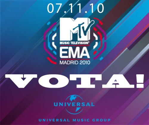VOTA PER GLI ARTISTI UNIVERSAL NOMINATI AGLI MTV EUROPE MUSIC AWARDS!