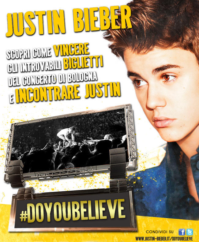 Justin Bieber: vinci il concerto sold out di Bologna e il Meet & Greet!