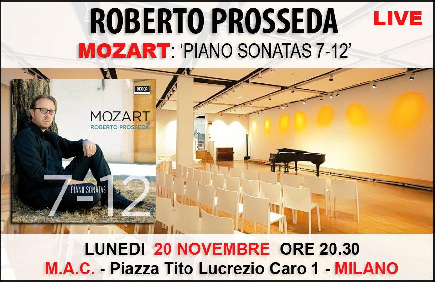 Roberto Prosseda presenta il nuovo CD mozartiano