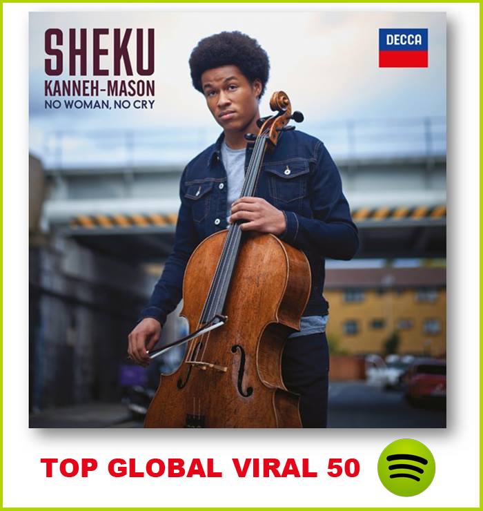 Sheku Kanneh-Mason nella Global Viral 50 di Spotify