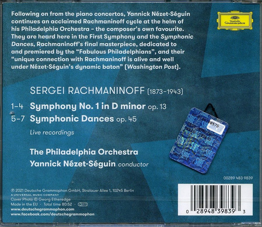 Rachmaninoff: Symphony 1 + Symphonic Dances 2