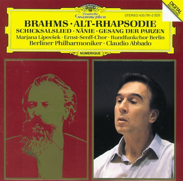 Brahms: Alto Rhapsody; Song of Destiny; Nänie; Song of the Fates - Marjana Lipovsek, Ernst Senff Chor, Ernst Senff