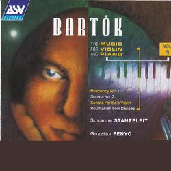 Bartók: The Music for Violin and Piano Vol.1 - Susanne Stanzeleit, Gustáv Fenyő
