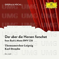 J.S. Bach: Der aber die Herzen forschet, BWV 226 - Thomanerchor Leipzig, Karl Straube
