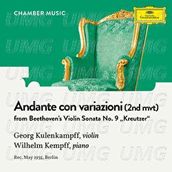Beethoven: Violin Sonata No. 9 in A Major, Op. 47 "Kreutzer": 2. Andante con variazioni - Georg Kulenkampff, Wilhelm Kempff