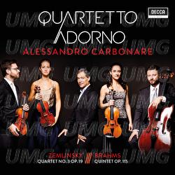 Zemlinsky: Quartet No. 3 Op. 19 - Brahms: Quintet Op. 115 - Quartetto Adorno, Alessandro Carbonare