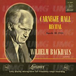 Carnegie Hall Recital 1954 - Wilhelm Backhaus