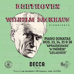 Beethoven: Piano Sonatas Nos. 23 “Appassionata”, 24 “A Thérèse”, 25 & 26 “Les Adieux” - Wilhelm Backhaus