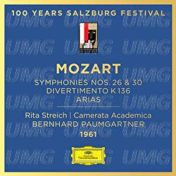 Mozart: Symphony Nos. 26 & 30; Divertimento, K. 136; Arias - Rita Streich, Camerata Academica des Mozarteums Salzburg, Bernhard Paumgartner