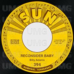 Reconsider Baby / Ruby Jane - Billy Adams