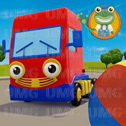 The Wheels on the Baby Truck Go Round and Round - Gecko's Garage, Toddler Fun Learning