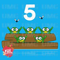5 Little Speckled Frogs - Toddler Fun Learning