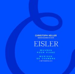 Eisler : Œuvres intégrales de musique de chambre et pour piano - Christoph Keller, Zürcher Kammerensemble