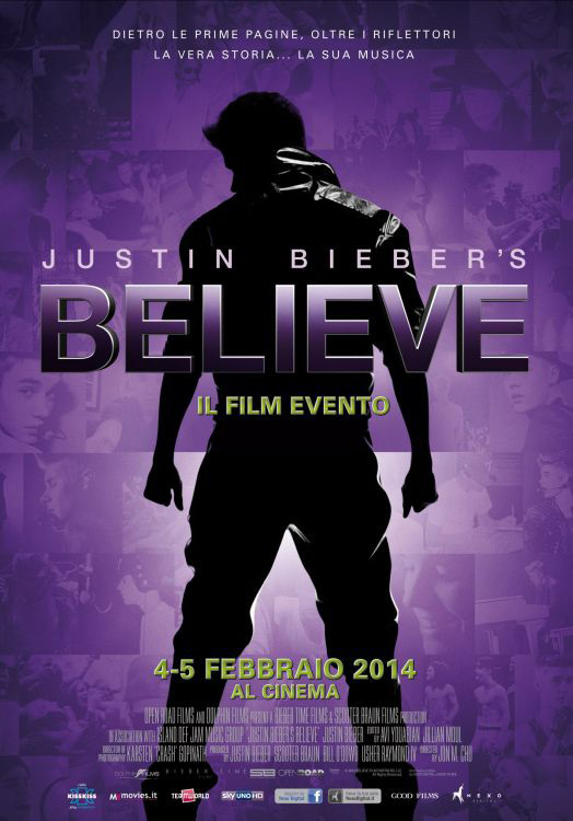 Justin Bieber - BELIEVE - Il film evento in Italia il 4 e 5 febbraio 2014