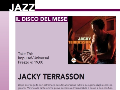 'TAKE THIS' di Jacky Terrasson è Disco del Mese su AUDIOREVIEW