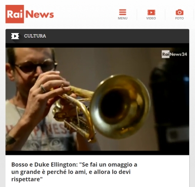 FABRIZIO BOSSO parla di 'Duke', l'omaggio a Ellington su etichetta Verve: guarda l'intervista su RAInews!