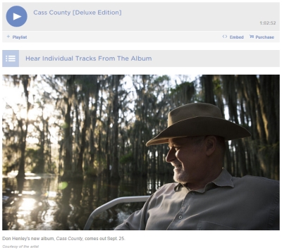 'CASS COUNTY': l'album completo di Don Henley è ora in STREAMING GRATUITO su NPR!