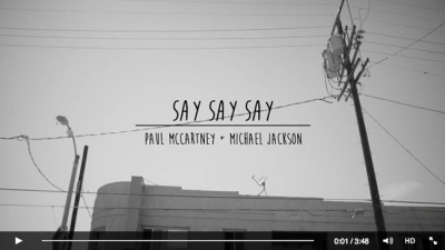 l nuovo singolo di "Say Say Say" di Paul McCartney con Michael Jackson ha totalizzato più di 5 milioni di videate in 36 ore!