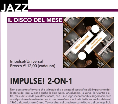 'Disco d'oro' su Audioreview alla serie 2-on-1 impulse!