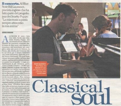 Bill Laurance a la Repubblica: "Come definirei la mia musica? Tendo sempre a non inscatolare quello che suono..."