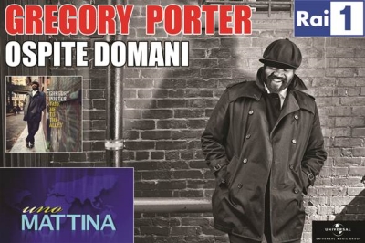 Domani mattina Gregory Porter ospite a 'UNO MATTINA"