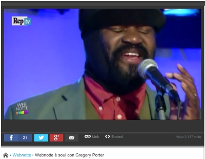 Gregory Porter canta "Don't Lose Your Steam", il singolo dal nuovo album "Take Me to the Alley" (in uscita il 6 maggio) ospite di Webnotte