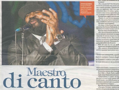 Intervista a Gregory Porter su La Repubblica: "Avrei cantato anche senza fama e senza successo"