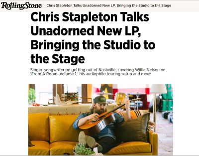 Intervista a Chris Stapleton su Rolling Stone