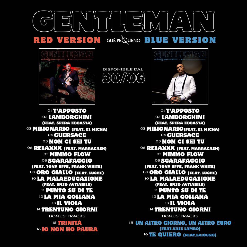 Guè Pequeno: "Gentleman" il nuovo album in uscita il 30 giugno
