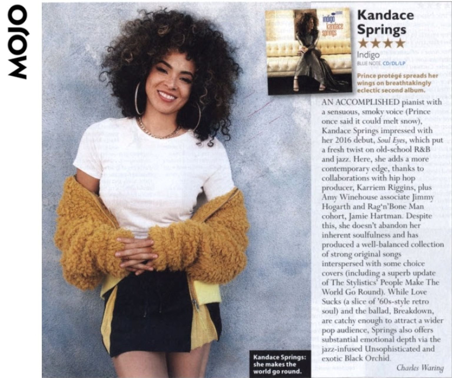 "INDIGO", il nuovo album di Kandace Springs riceve il massimo dei voti su 'MOJO'