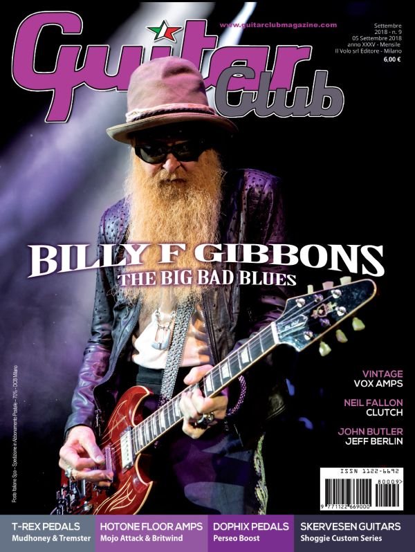 BILLY F GIBBONS conquista la copertina di Guitar Club