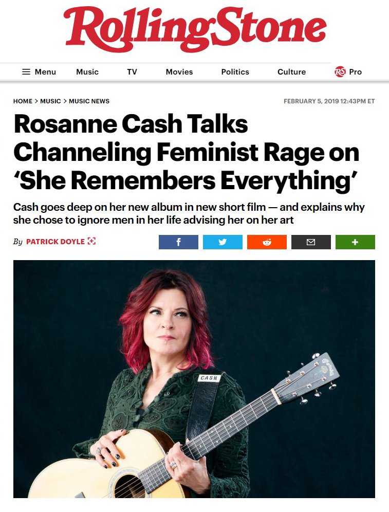 Intervista (con splendido video) a Rosanne Cash su Rolling Stone