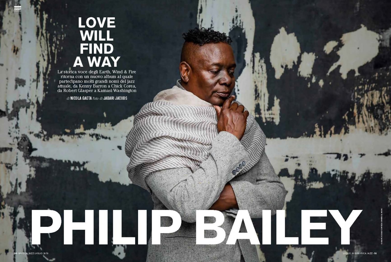 "Il jazz è stato musicalmente il mio primo amore..." Intervista a Philip Bailey su 'Musica Jazz'
