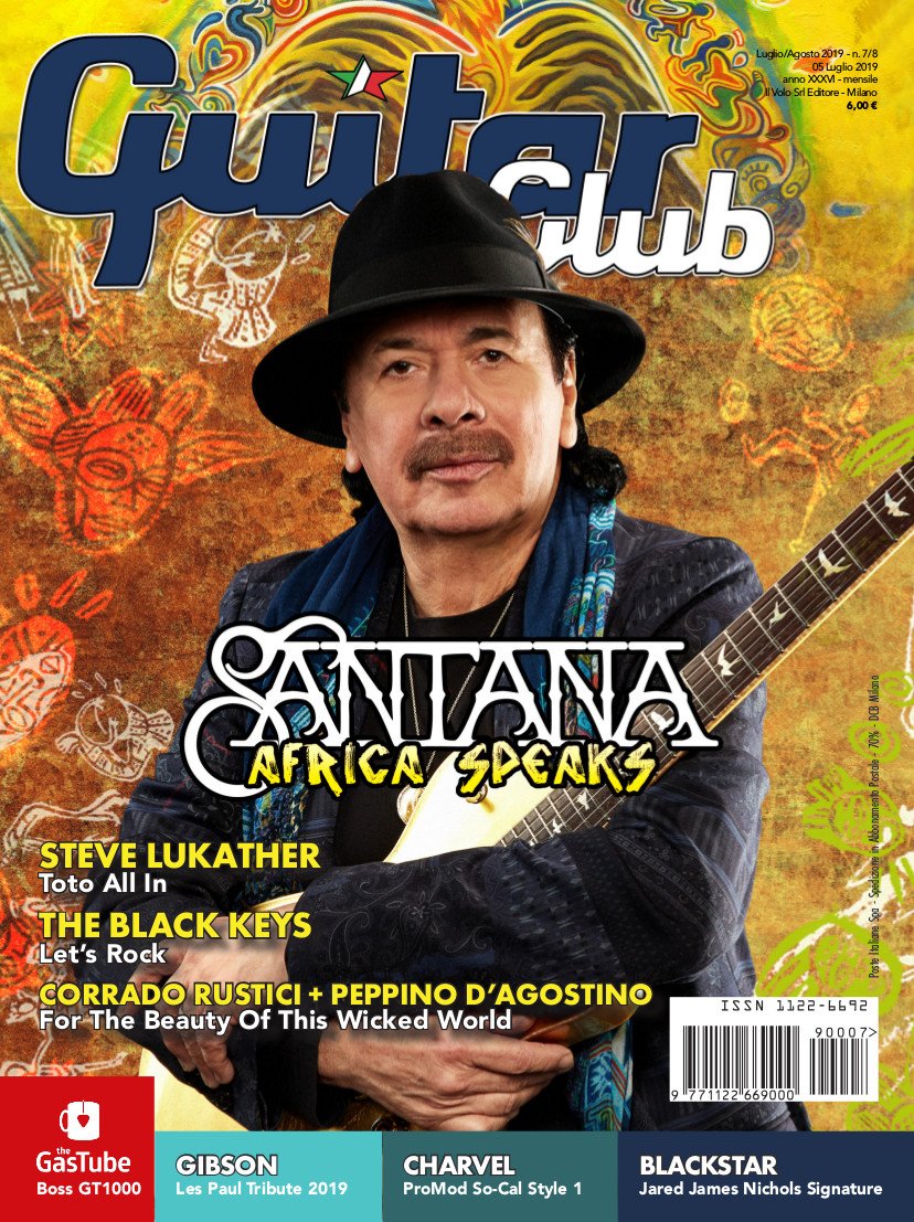'Guitar Club' dedica la copertina del numero di questo mese a Carlos Santana e al suo nuovo capolavoro "Africa Speaks"