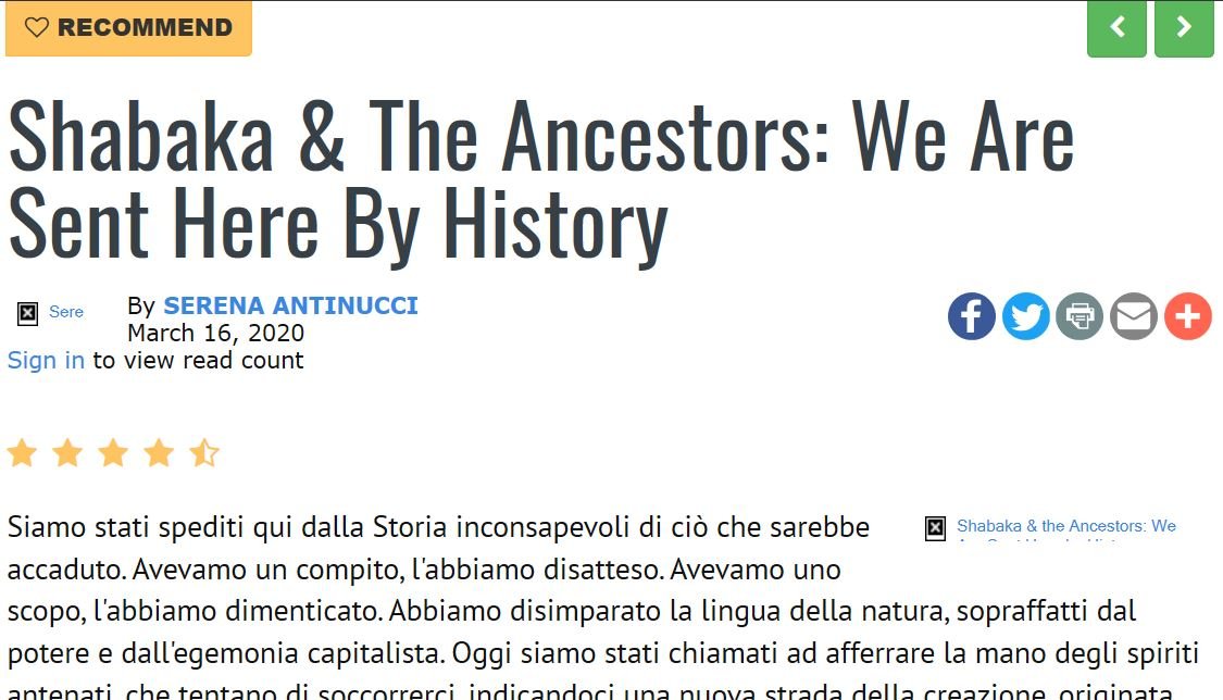 "Forse, questo è l'inizio di una nuova umanità." Disco della settimana su All About Jazz: "We Are Sent Here by History" di Shabaka & The Ancestors