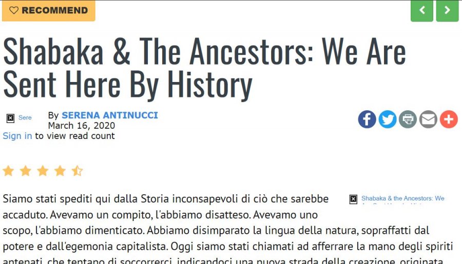 "Forse, questo è l'inizio di una nuova umanità." Disco della settimana su All About Jazz: "We Are Sent Here by History" di Shabaka & The Ancestors