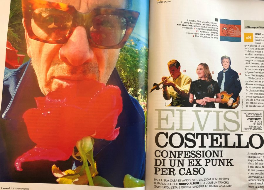 "Elvis Costello: confessioni di un ex punk per caso": l'intervista su 'Il Venerdì di Repubblica'