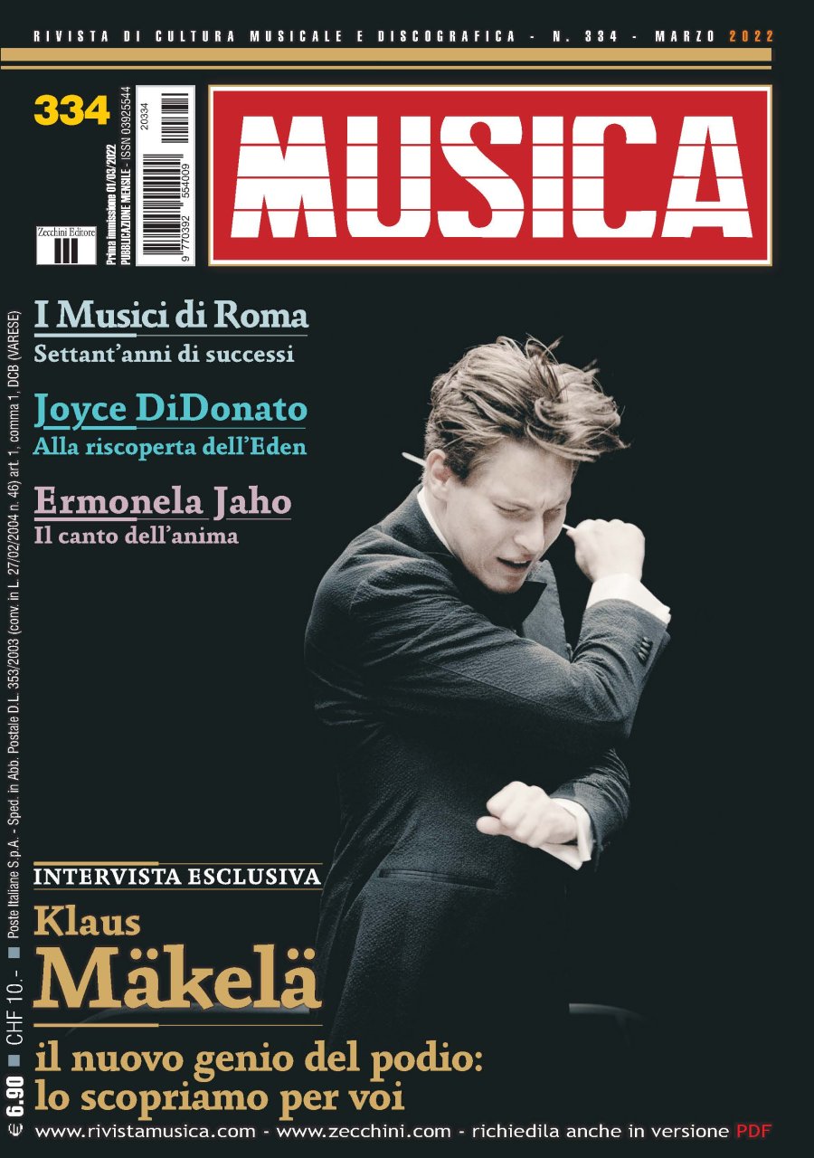 KLAUS MÄKELÄ: COVER STORY E DISCO DEL MESE DELLA RIVISTA MUSICA