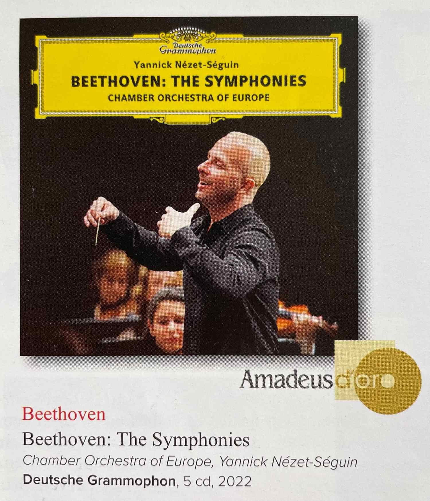 LE SINFONIE DI BEETHOVEN DIRETTE DA NÉZET-SÉGUIN SONO DISCO D'ORO DI AMADEUS