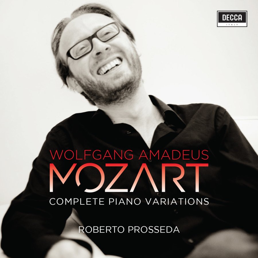 ROBERTO PROSSEDA - MOZART: COMPLETE PIANO VARIATIONS. IL NUOVO ALBUM IN USCITA IL 10 MARZO