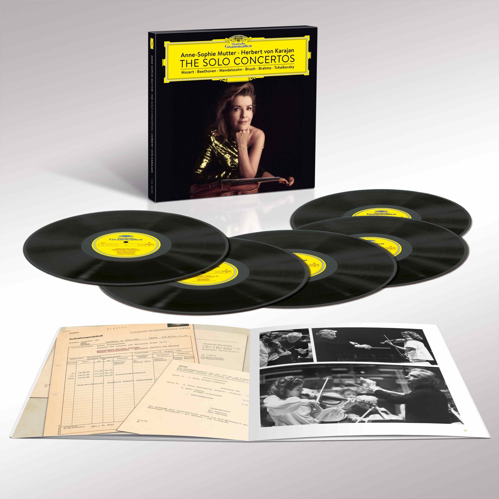 ANNE-SOPHIE MUTTER: THE SOLO CONCERTOS - UN COFANETTO DI 5 LP PER FESTEGGIRARE IL 60° COMPLEANNO
